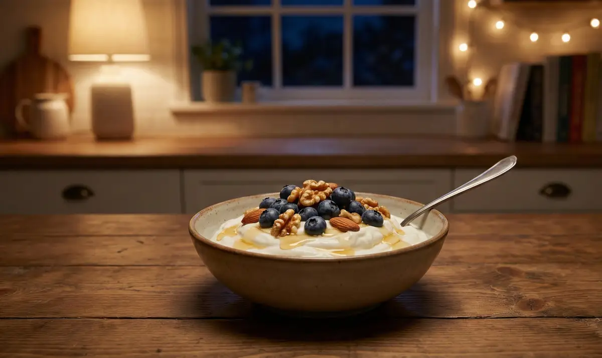 늦은 밤 허기를 달래주는 건강한 요거트 한 그릇