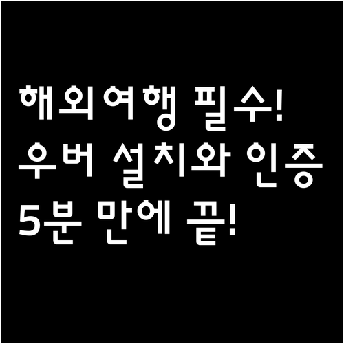 전 세계 어디서나 사용하는 우버 앱 ..