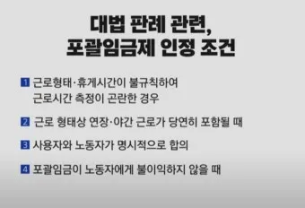 포괄임금제란 폐지 근로계약서 퇴직금 통상임금 금지 시간외수당 노동법 핵심 정리_16