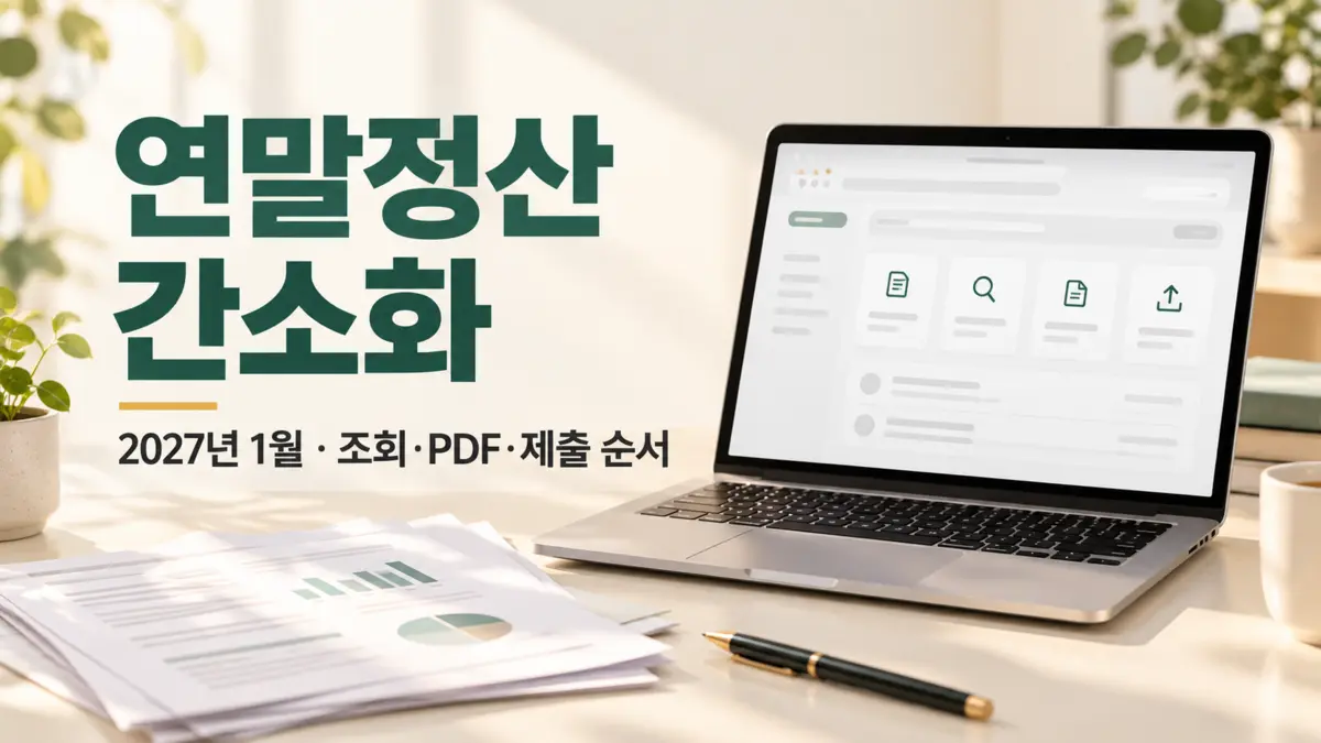 2026 연말정산 간소화 서비스, 2027년 1월 홈택스 자료 조회와 PDF 내려받기, 회사 제출 순서