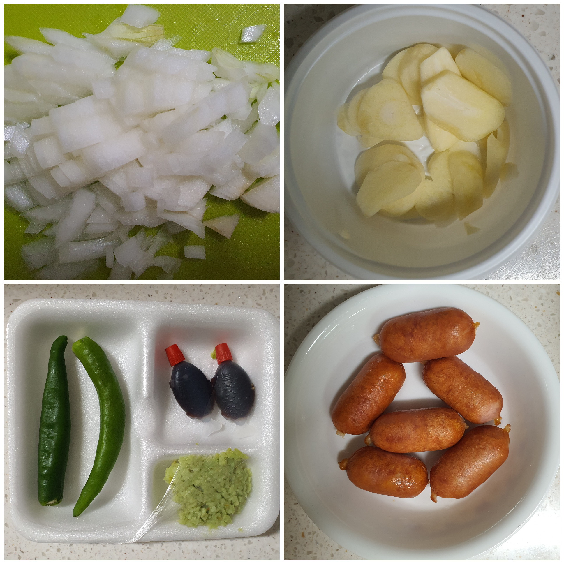 냉장고에서-이것-저것-재료-찾았어요.