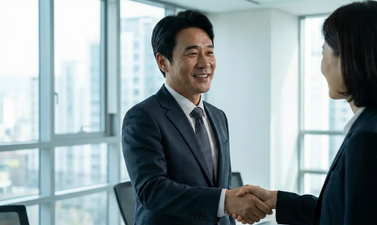 비즈니스 환경에서 성공적인 계약을 체결하는 모습, 꿈해몽 마누라 바람핀 꿈의 긍정적 해석