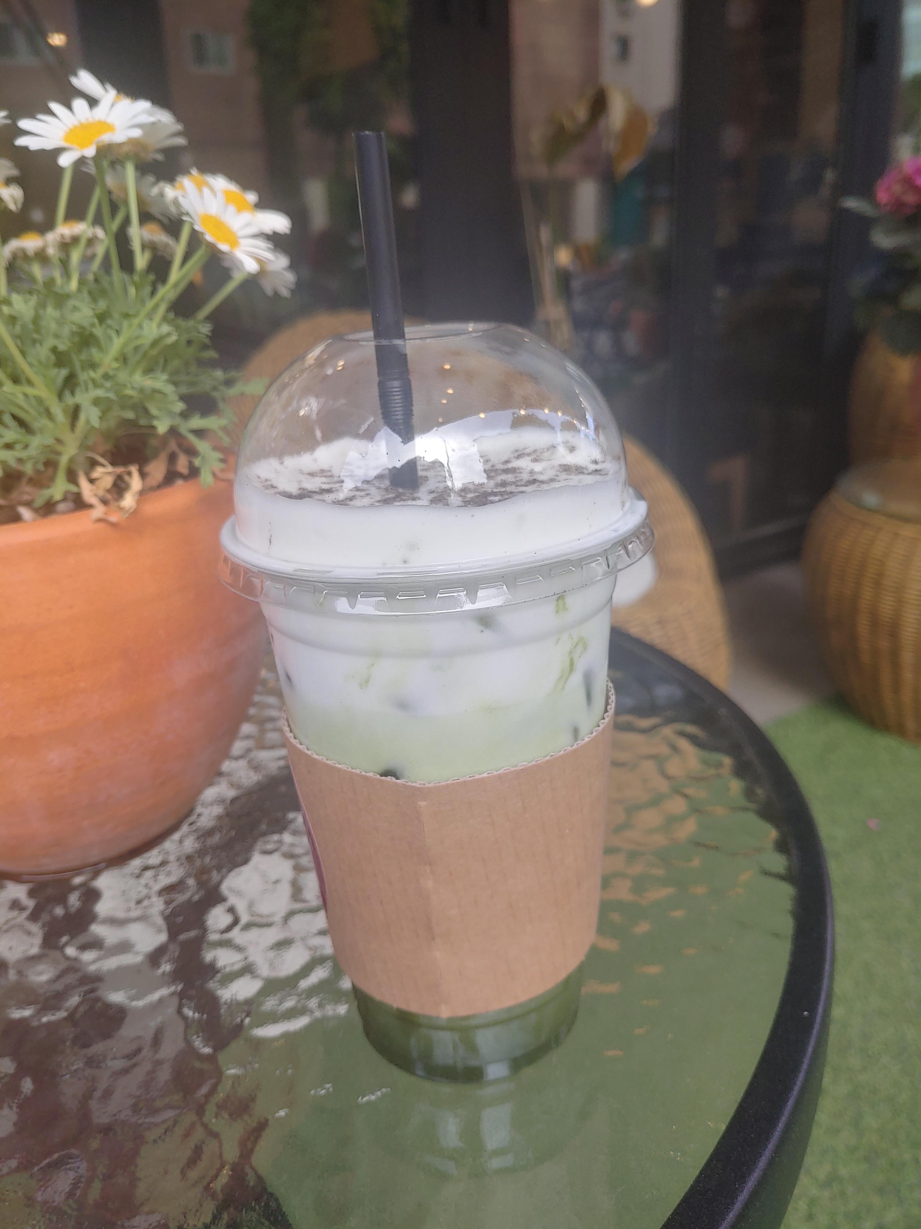 부평카페 아뜰리에의 말차라떼