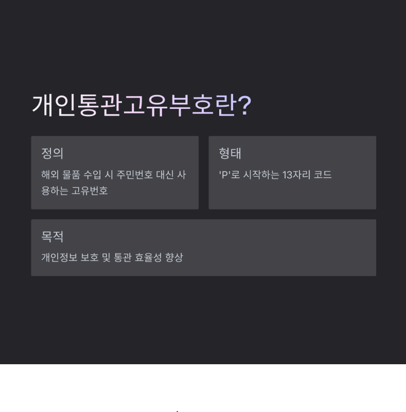 개인통관고유부호 재발급 방법