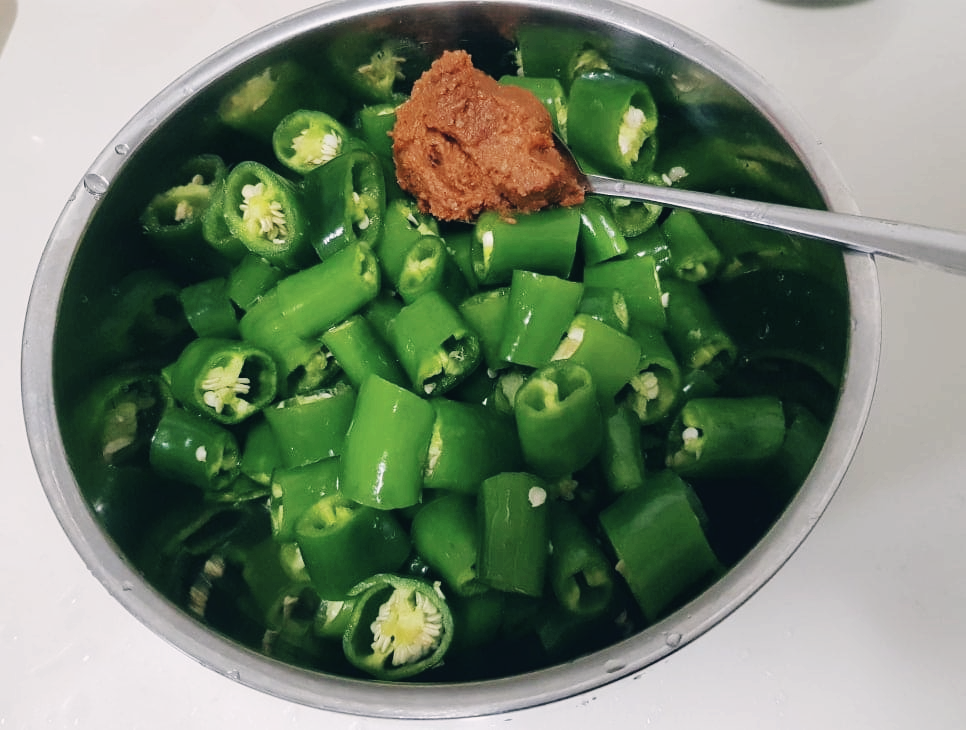 오이고추 된장무침 레시피