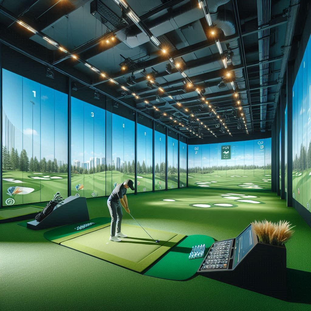 실내골프연습장 배경