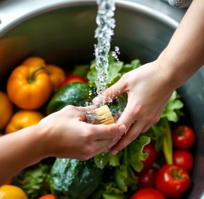 흐르는 물 세척 이미지