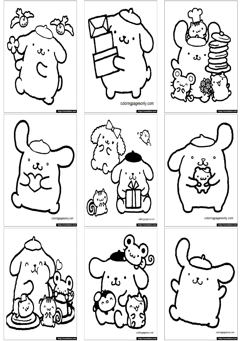 폼폼푸린 색칠공부 도안