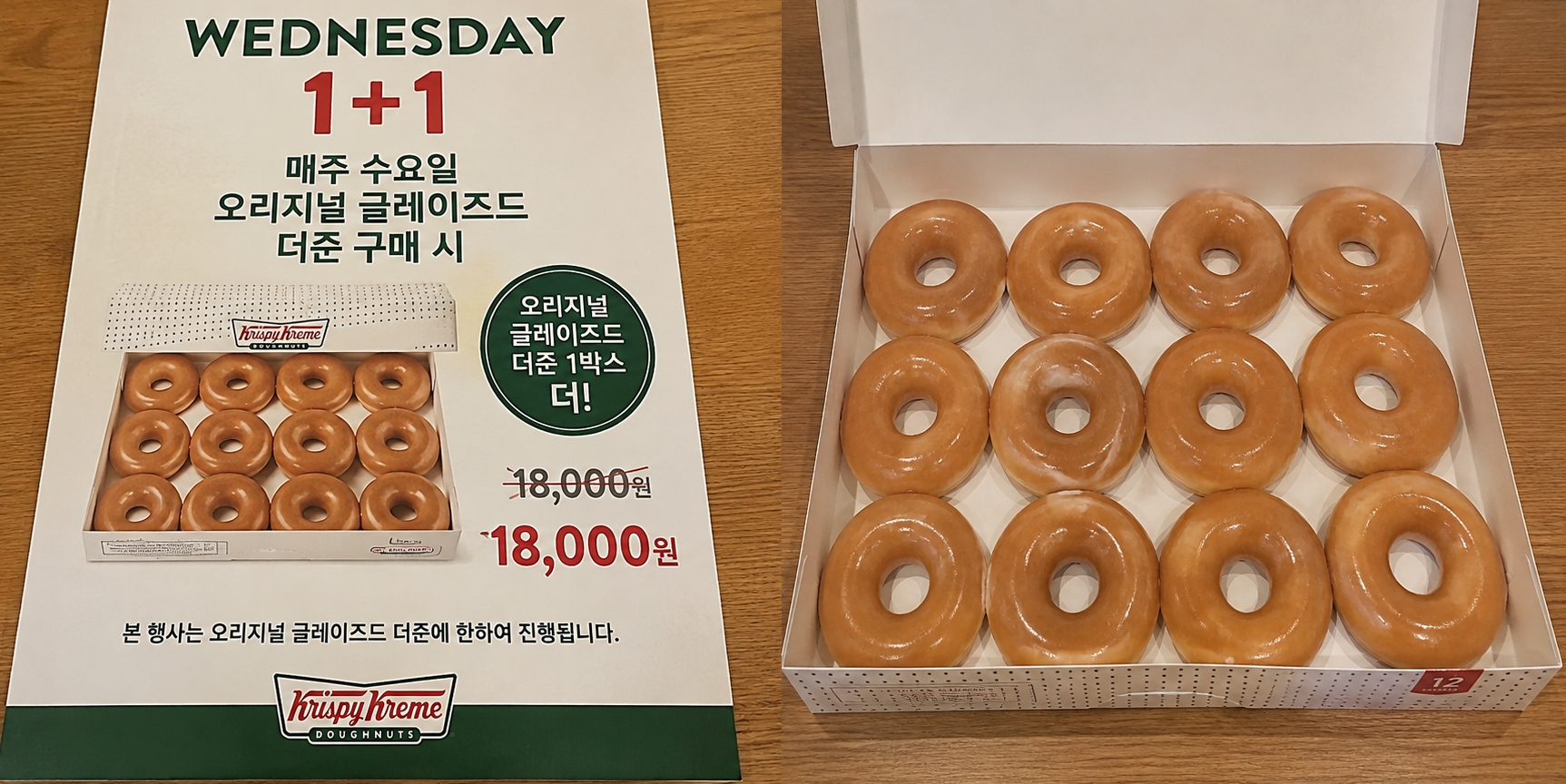 크리스피도넛 오리지널 하프시즌 1+1 수요일 혜택 총정리, 이것만 알면 끝