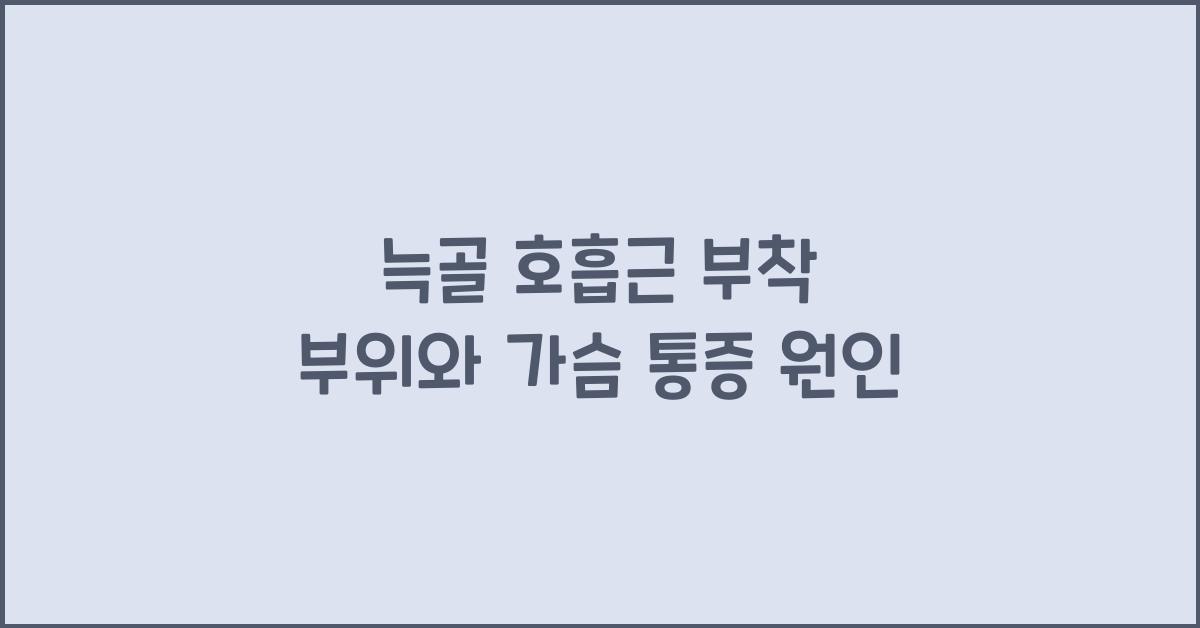 늑골 호흡근 부착 부위