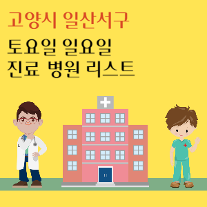 고양시 일산서구 토요일 일요일 진료 병원 리스트