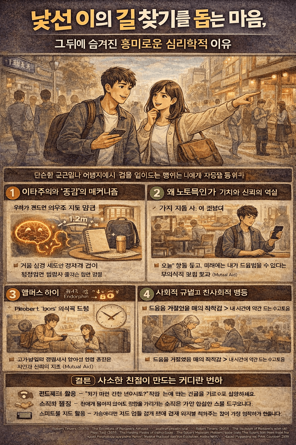 왜 우리는 낯선 사람의 길을 도와줄까 인간 본능에 숨겨진 심리학