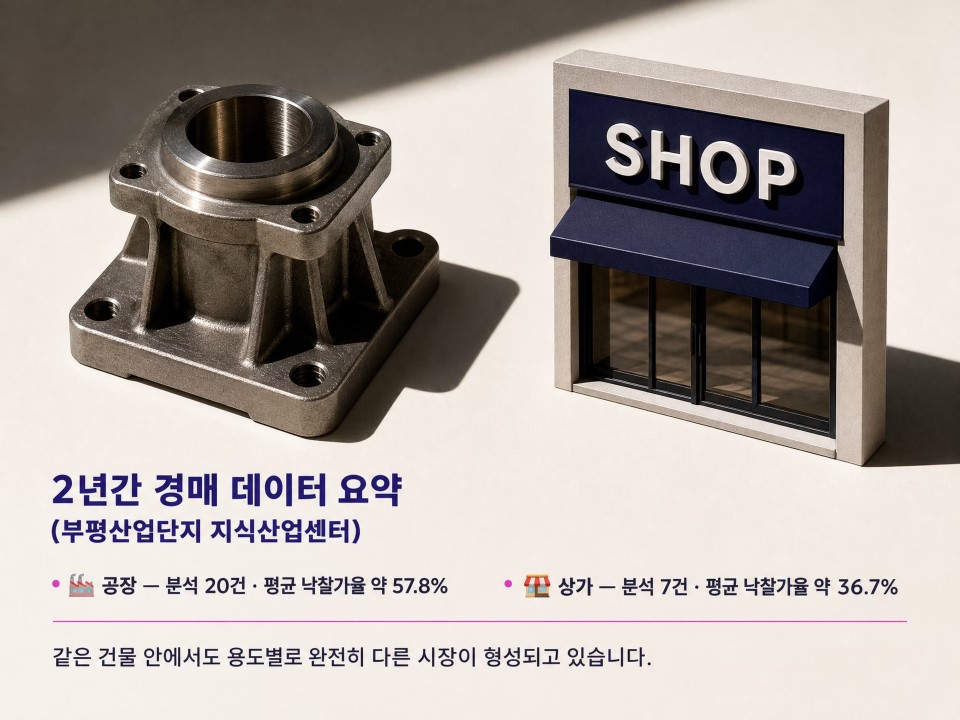 데이터로 보는 공장 vs 상가