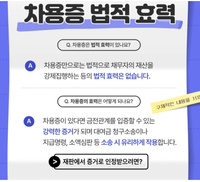 차용증 법적효력