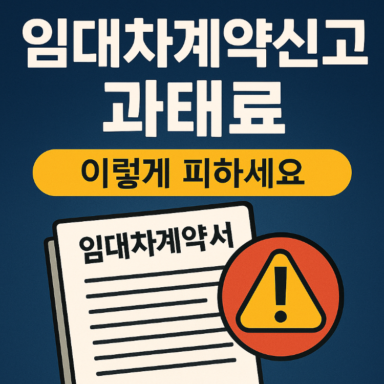 임대차계약신고 과태료, 이렇게 피하세요