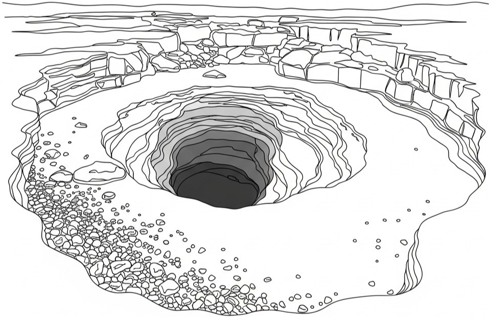 계곡 바닥 구조에 따라 수심과 흐름이 달라지는 이유