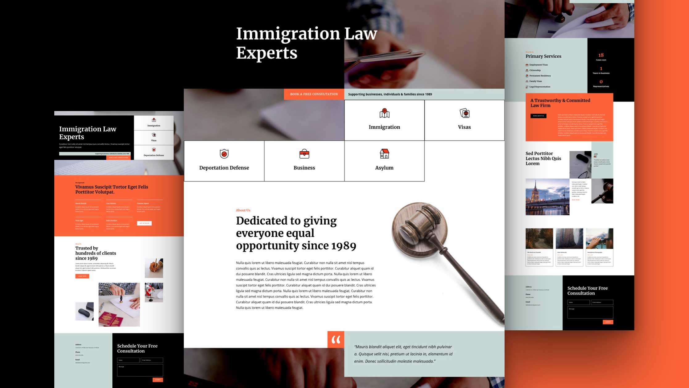 무료 Immigration Lawyer 레이아웃 팩 공개