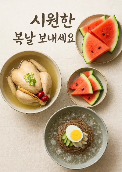 복날-냉면-수박-삼계탕
