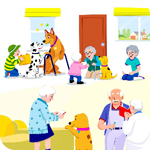 반려견 순찰대 어르신 돌봄 이미지