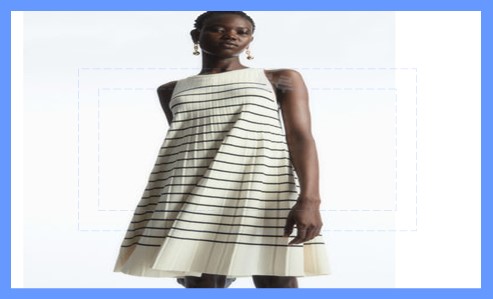 플리티드 미디 티셔츠 드레스