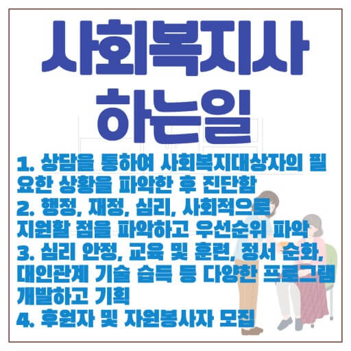 사회복지사가 하는 일