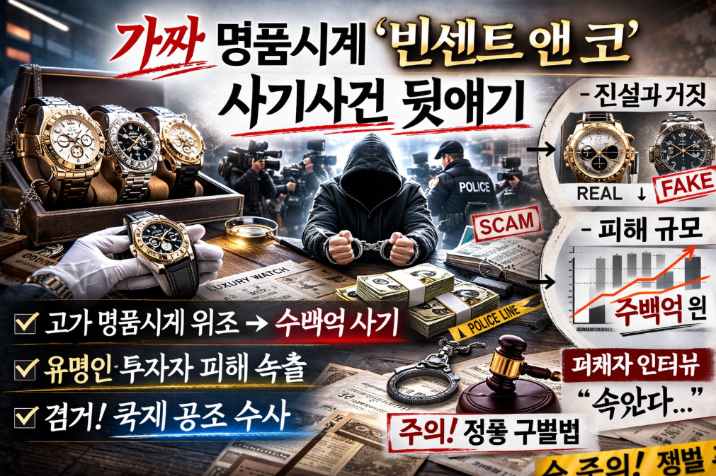 빈센트 앤 코 가짜 명품시계 사기, 몰랐던 진실