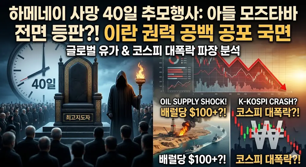 하메네이 사망 40일 추모 '아르바인'과 모즈타바 후계 구도: 이란의 정치적 공백이 글로벌 유가와 증시