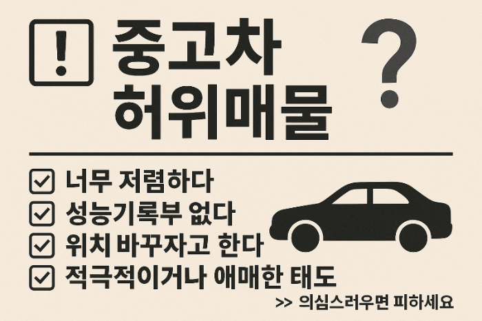 중고차 허위매물 구별법
