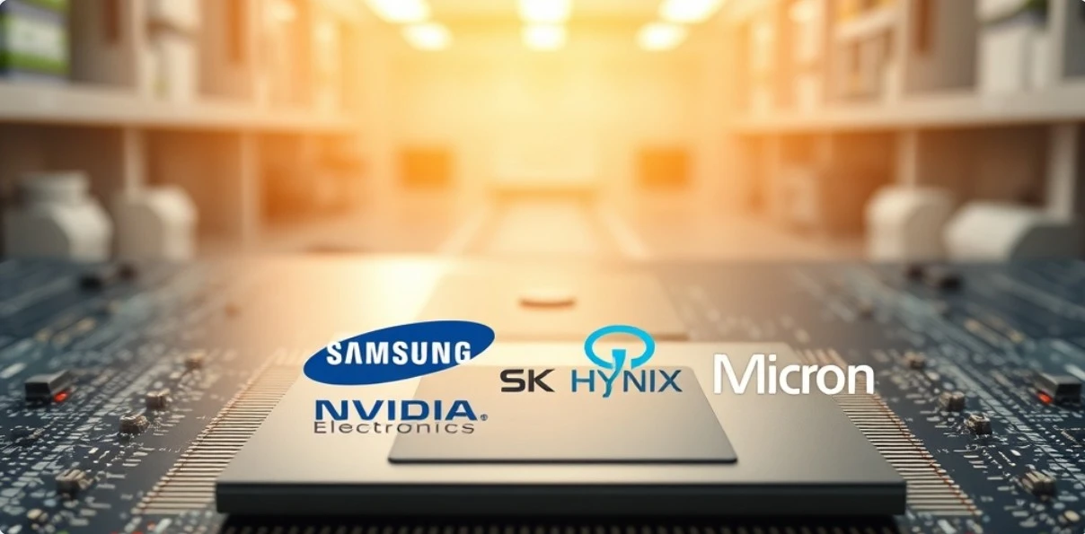 심텍과 글로벌 반도체 기업의 협력을 상징하는 이미지