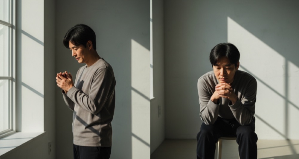 자세 변화에 따른 저혈압 증상을 확인하는 모습