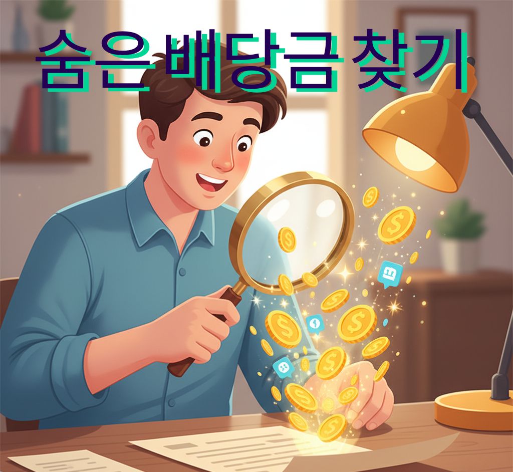 미수령 배당금을 발견하고 기뻐하는 모습