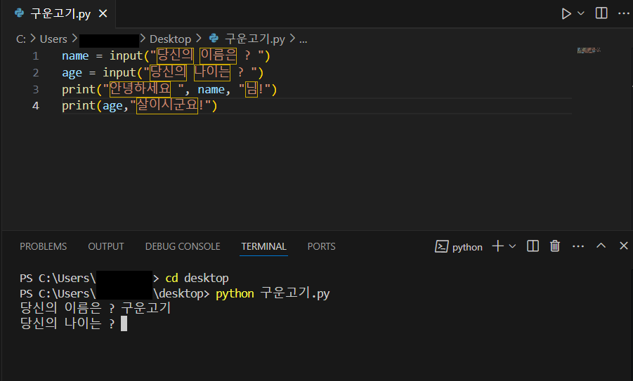 파이선 input 파이썬 기초