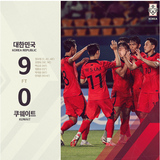 항저우 아시안게임 축구 일정 한눈에(토너먼트)