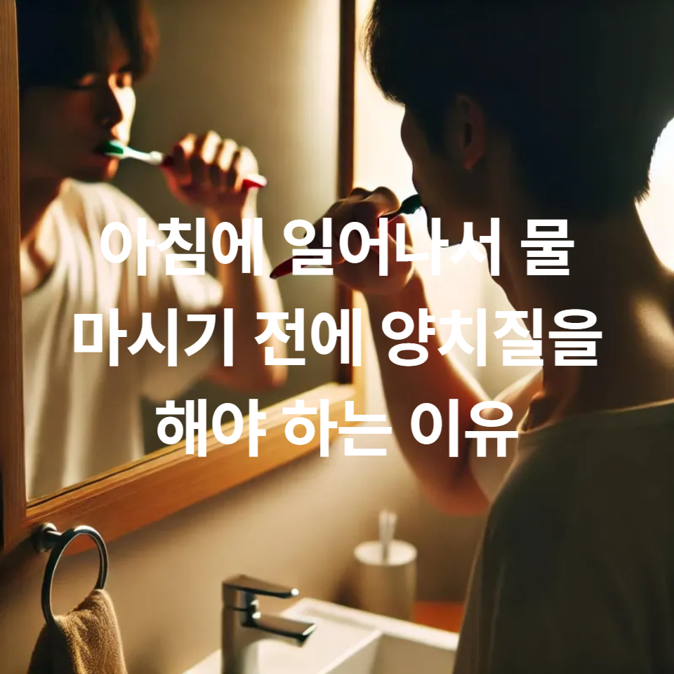 아침에 일어나서 물 마시기 전에 양치질을 해야 하는 이유