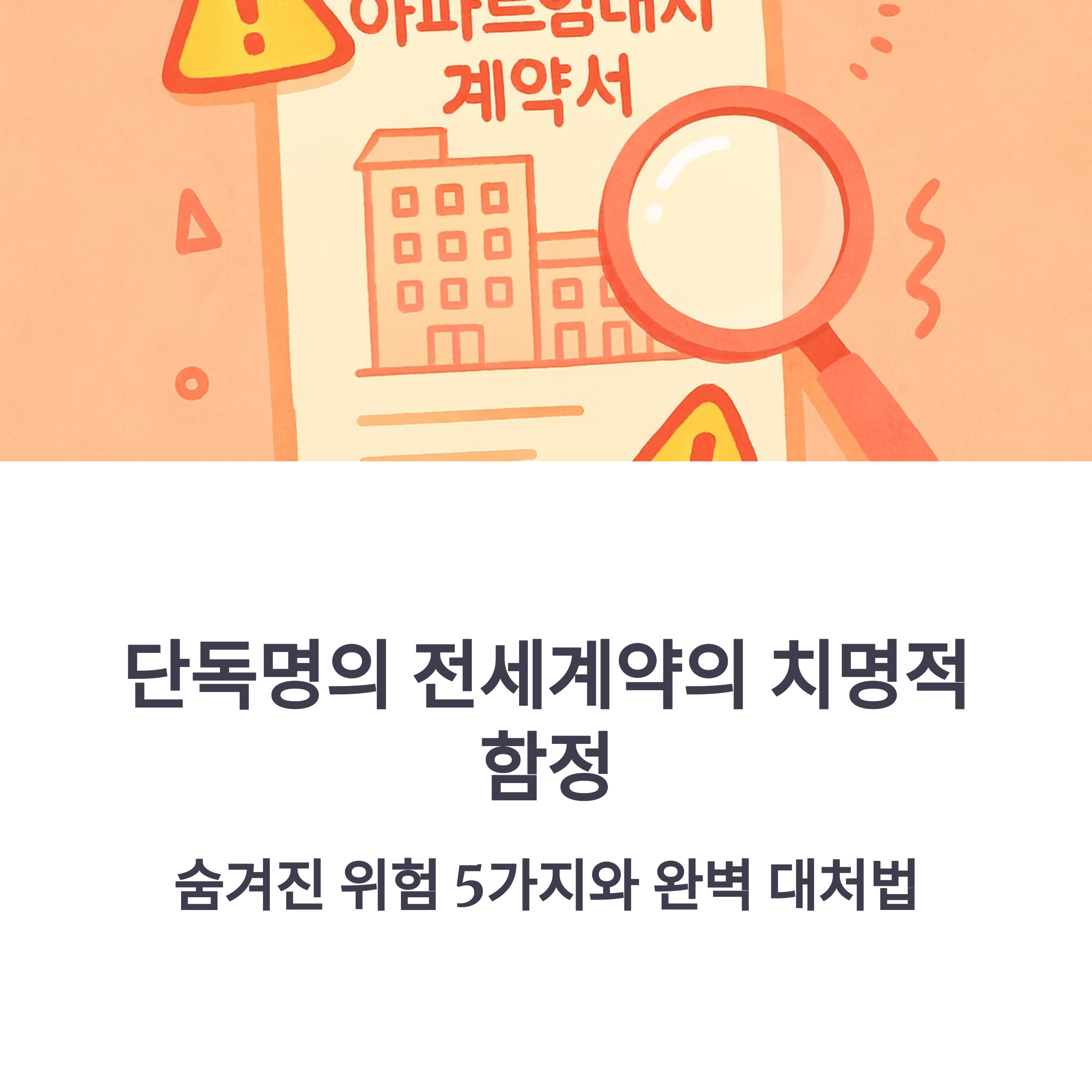 단독명의 전세계약