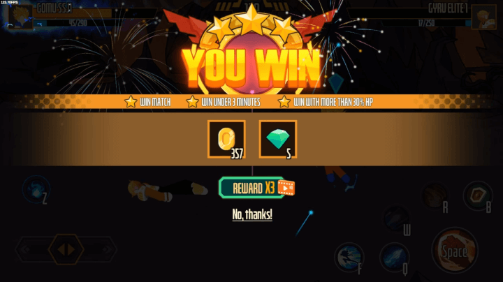 스틱맨-드래곤-파이터-무료게임-종료-화면