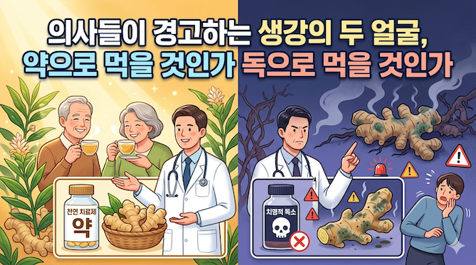 의사들이 경고하는 생강의 두 얼굴, 약으로 먹을 것인가 독으로 먹을 것인가