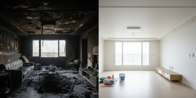 영천 화재청소중