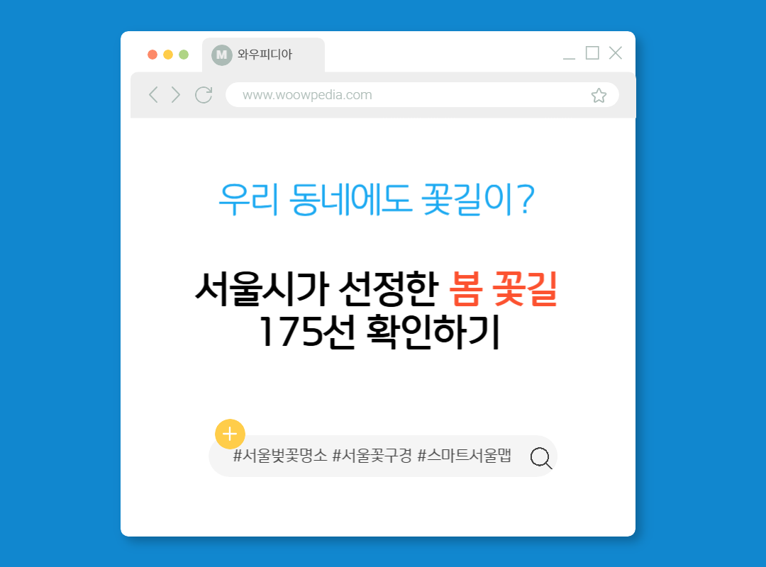 우리 동네에도 꽃길이 서울시가 선정한 봄 꽃길 175선 확인하기