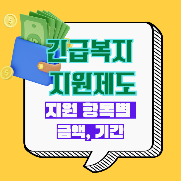 2025 긴급복지 지원제도- 지원 항목별 금액, 기간 안내 이미지