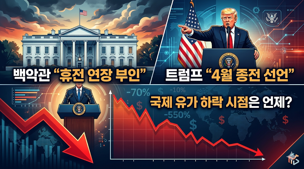 백악관 휴전 연장 부인, 트럼프 4월 종전 선언... 유가 하락 시점은?