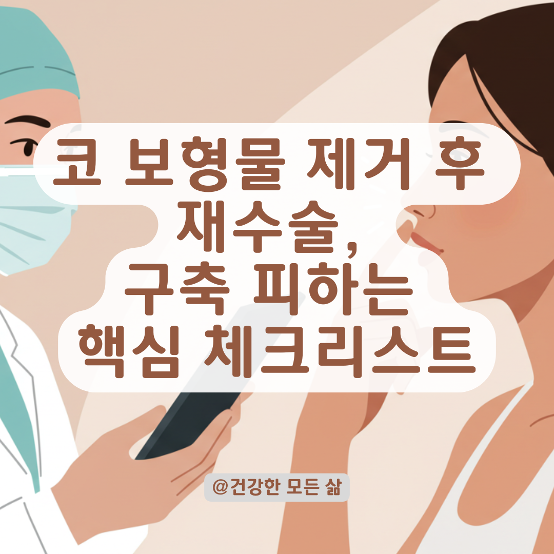 코 보형물 제거 후 재수술, 구축 위험 피하려면 체크해야 할 것들.