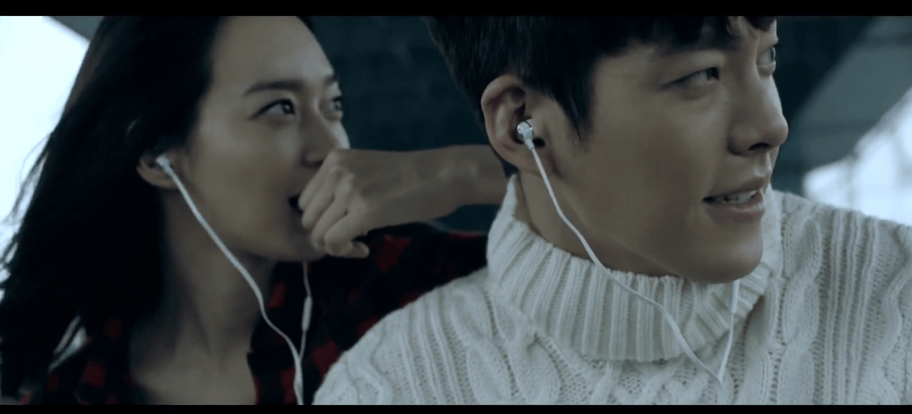 김우빈 신민아 광고 촬영장