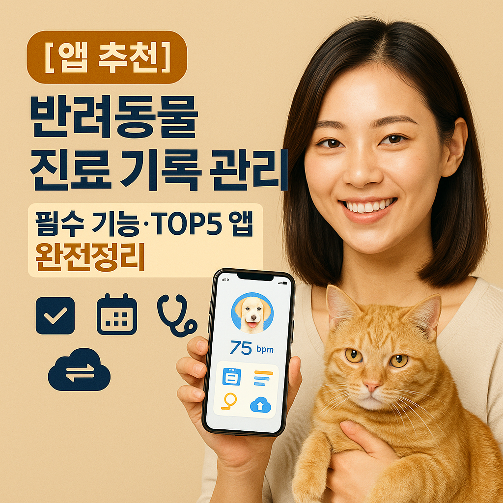 [앱 추천] 반려동물 진료 기록 관리 ｜ 필수 기능&middot;TOP5 앱 완전정리