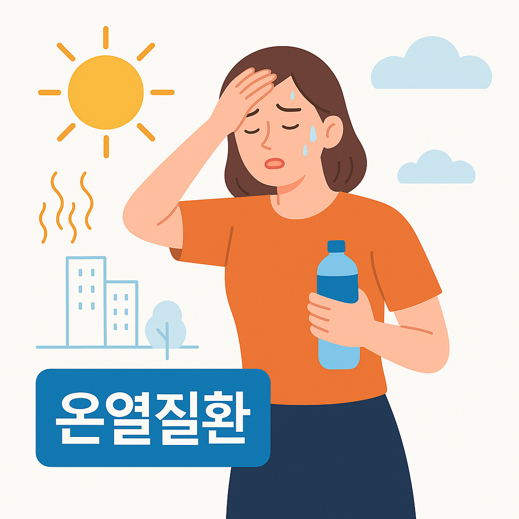 여름철 온열질환 증상으로 쓰러진 여성