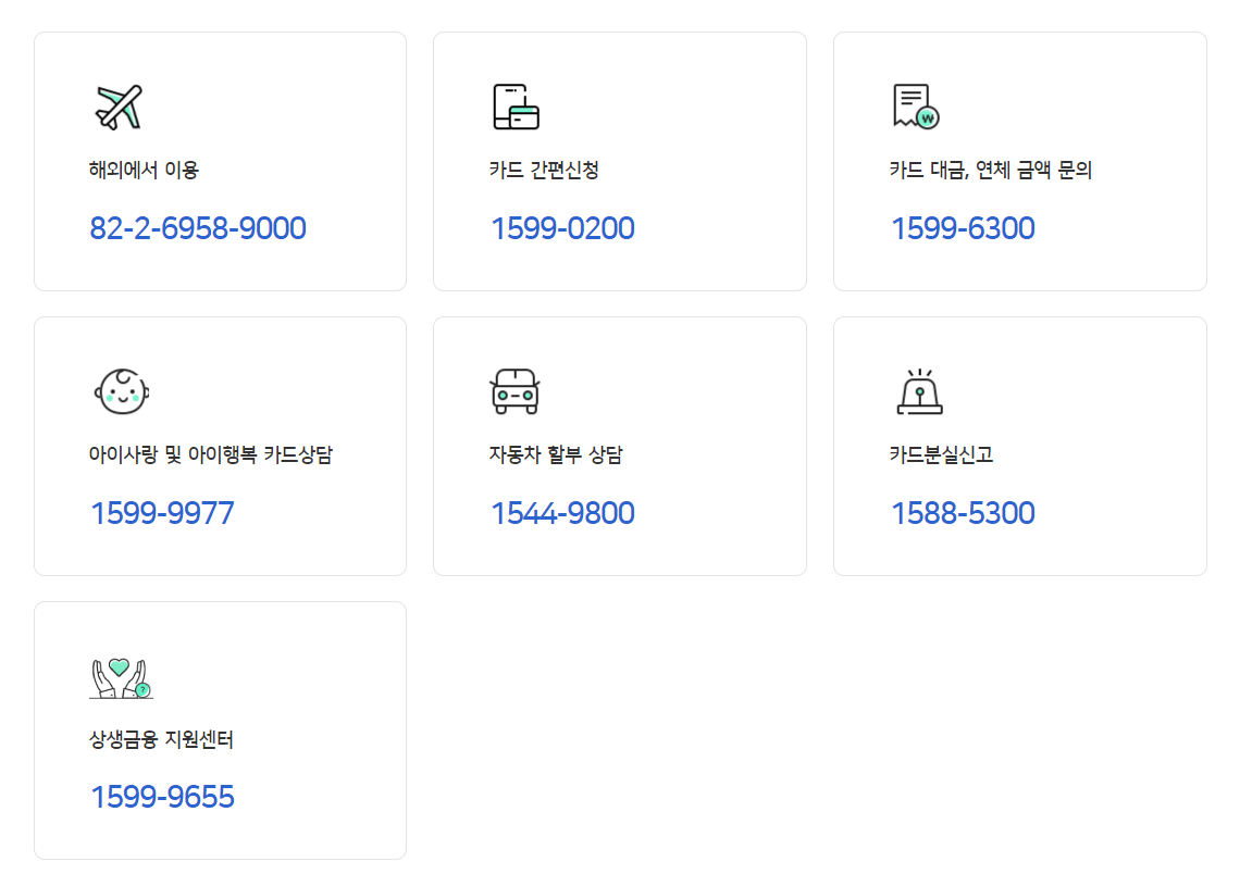 우리카드 고객센터 전화번호
