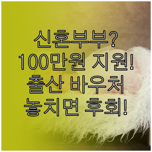 신혼부부 주목! 서울시 출산지원금 1..