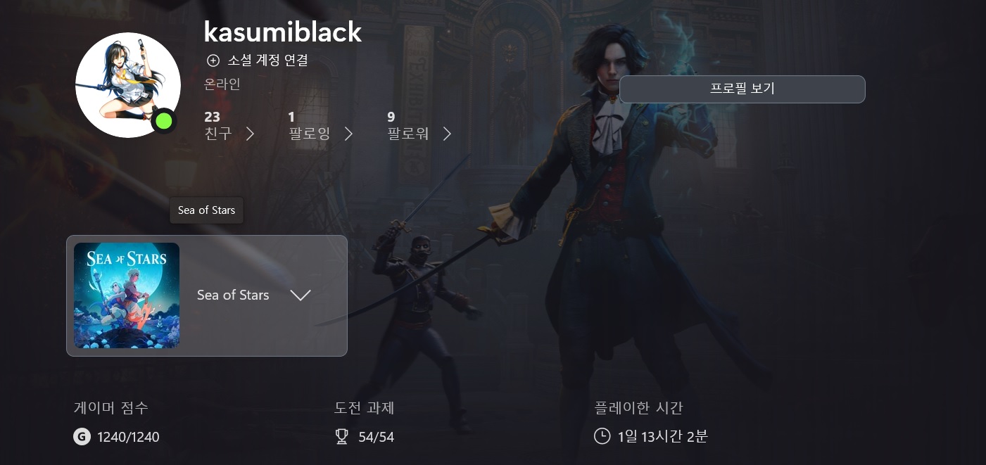 시 오브 스타즈 도전과제 만점화면