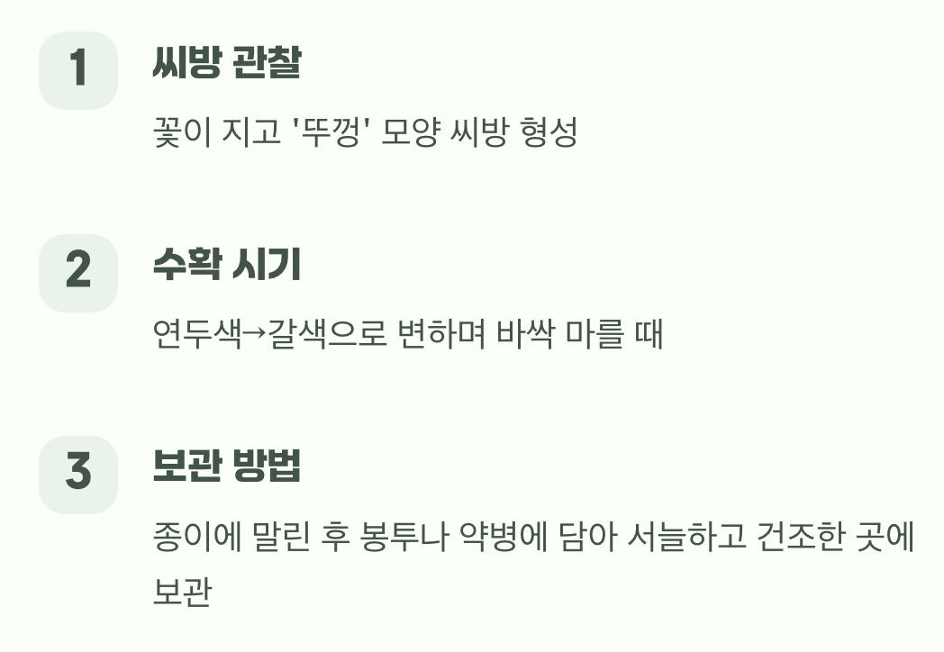 다음 해를 위한 약속&amp;#44; 씨앗 받기