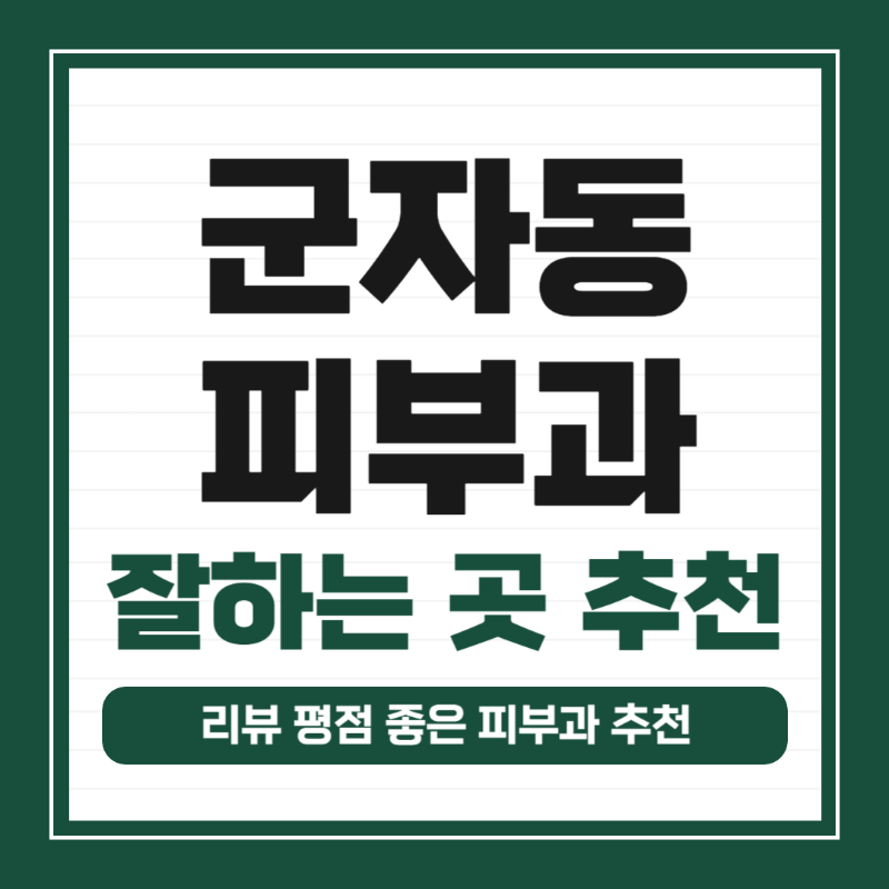 광진구 군자동 피부과 전문의 병원 가격 모공 레이저 잘하는곳 TOP 5